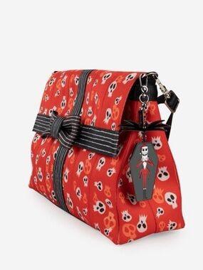 NWT Harveys NBC Present Foldover Crossbody with Black Bow Accent